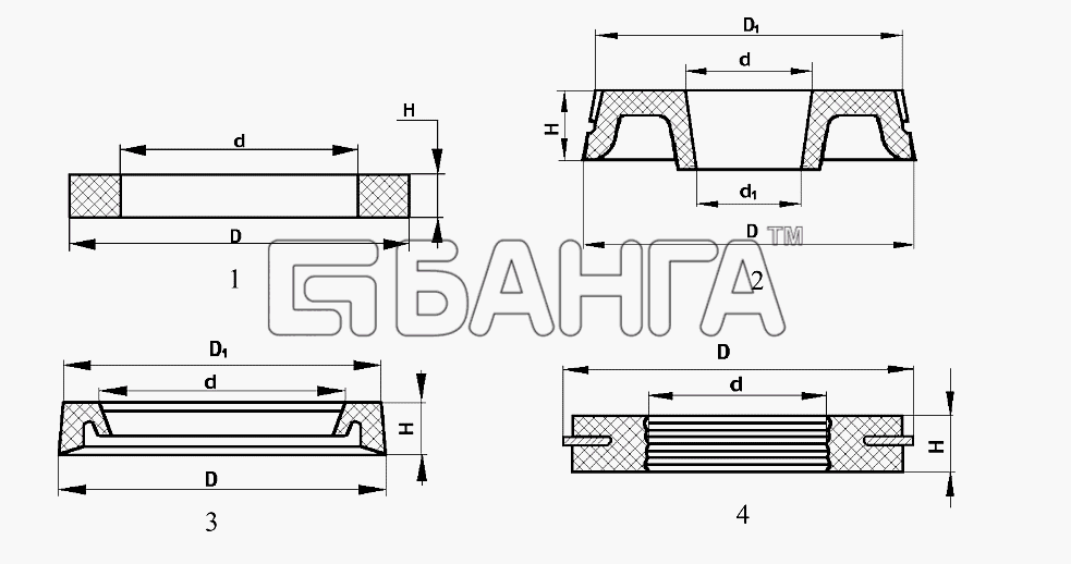 УАЗ УАЗ-31519 Схема Сальники и манжеты-271 banga.ua